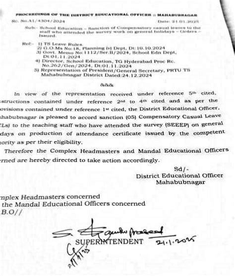 Sanction of CCLs to the staff who attended the SEEEP survey work on ...