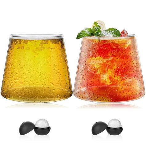 2Pack 280ml/9.47oz Mount Fuji Beer Glasses, Transparent Mountain Shape ...