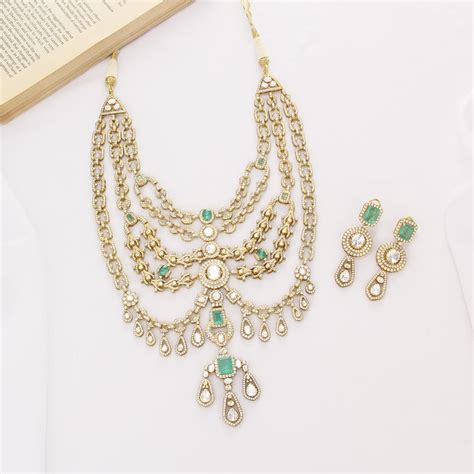 Bridal Long Necklace Set – The Amethyst Store