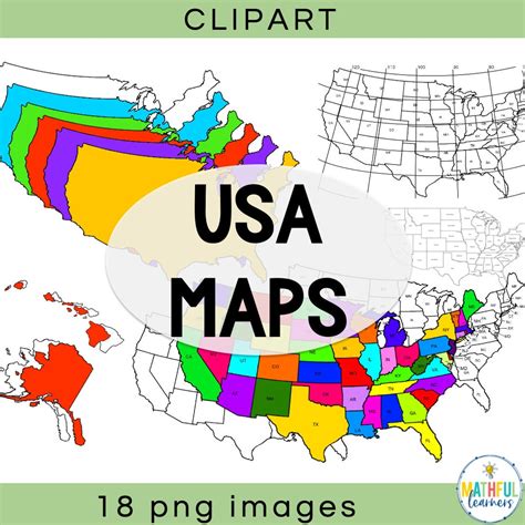 USA Maps Clipart | High-resolution Digital Map Graphics | United States Map Illustrations ...