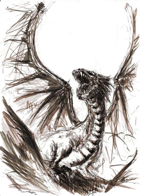 dragon drawing pencil
