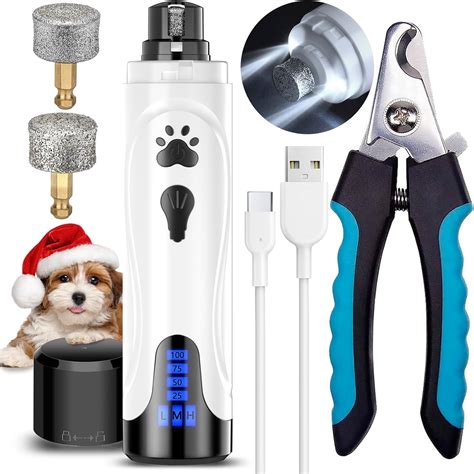 Dog Nail Grinder, Dog Nail Trimmers and Clippers Kit, Super Quiet ...