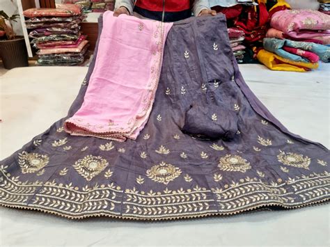 Latest Lahanga Design With Handwork – Krishna Saree