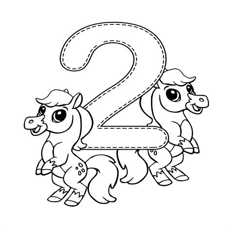 numero para colorear 1,2,3,4,5,6,7,8,9,10 17069065 Vector en Vecteezy