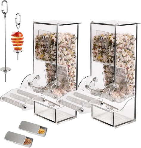 Amazon.com : No Mess Bird Feeder Set Automatic Parrot Feeder 6PCS ...