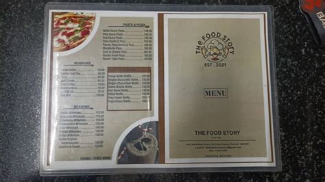 Menu at The Food Story, Chennai