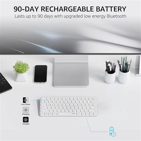 RAPOO E9050L Bluetooth Wireless Multi-Device Keyboard(4 Devices), Rech ...