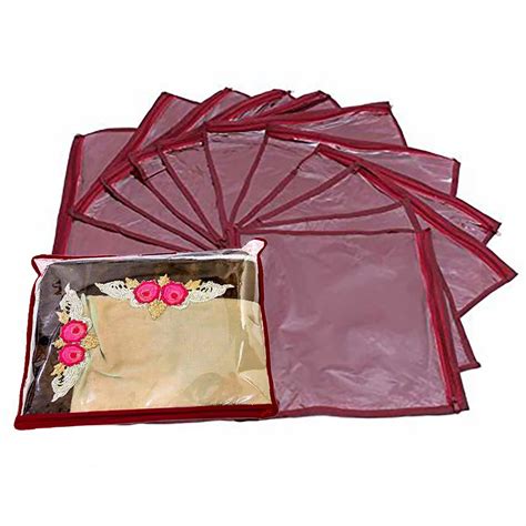 Kuber Industries Foldable saree covers with Zip| Single Saree Storage ...