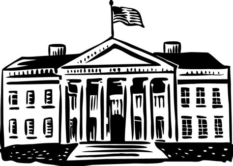 A vintage style illustration of white house 57519000 Vector Art at Vecteezy