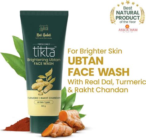 Nat Habit Skin Brightening for Women & Men De Tan Ubtan Face Wash ...