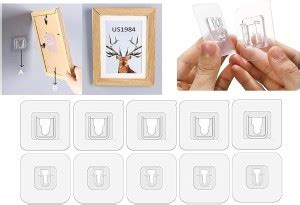 Jiyan Enterprise Double Sided Adhesive Wall Hooks for Bathroom Kitchen ...