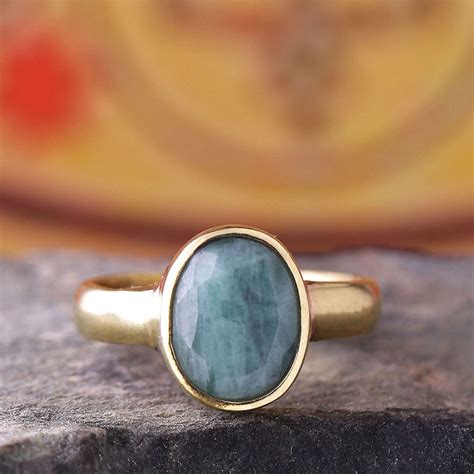 Emerald (Panna) 7.25 Ratti Ashtadhatu Rashi Ratna Ring with original L ...