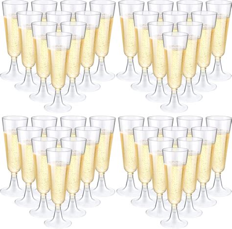 Amazon.com | CHENGU 200 Pack Champagne Flutes Cups Plastic 5 Oz Wine ...
