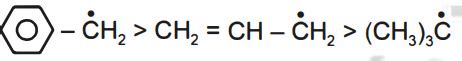 The correct order of stability of free radicals is