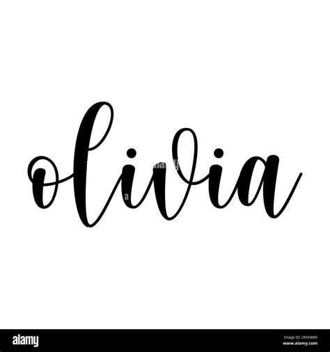 Olivia stylish artistic handwriting name on white background. Isolated ...