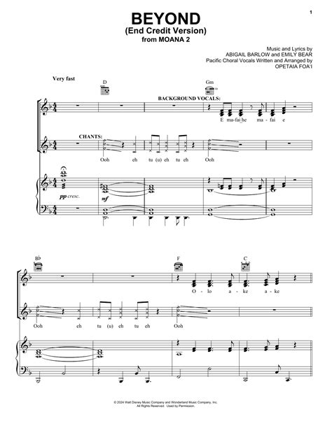 Songs In Moana Lyrics