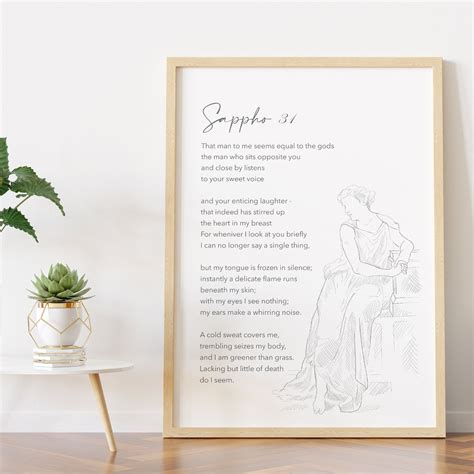 Buy Sappho 31 | Love Poem | Lesbian | Pride Gift | Literary Gift ...