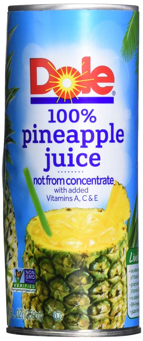 Pack of 2 - Dole 100% Pineapple Juice/8.4Oz Can/#77370 - Walmart.com