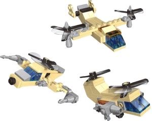 RVM Toys 3 in 1 Plane Helicopter Jet Plane Car Building Blocks 61 Pcs ...