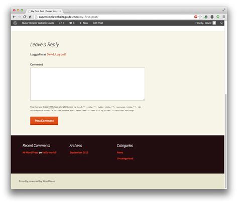 Image result for WordPress Sub Page