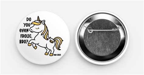 Frolic button by Pamela Dentler | 57 mm Round badges | Sticker Mule India