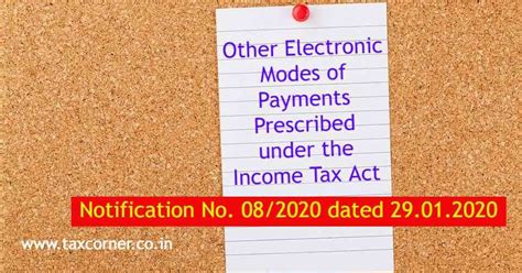 Other Electronic Modes of Payments Prescribed under the Income Tax Act