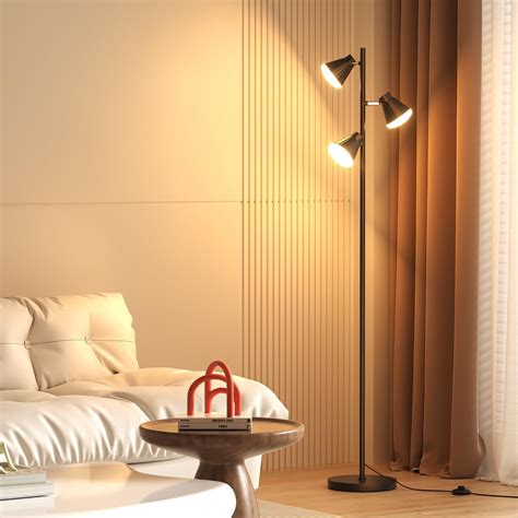 SIBRILLE 36W LED Tree Floor Lamp, Dimmable Tall Standing Lamp with ...