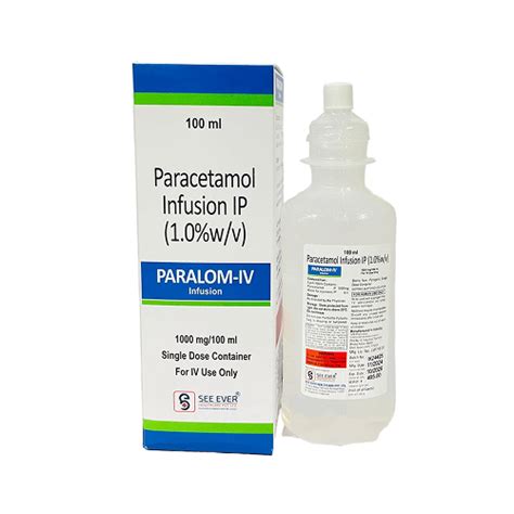 Paralom IV - Paracetamol Infusion IP (1.0%w/v) - See Ever Healthcare ...