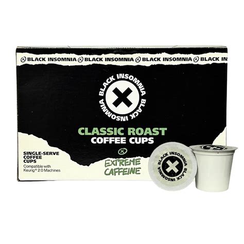 Extreme Caffeine Single Serve Cups for Keurig | Black Insomnia K-Cups ...