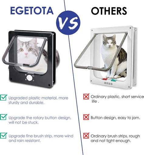 Buy అప్ గ్రేడ్ చేసిన వెర్షన్ 】 EGETOTA క్యాట్ డోర్స్ ఫ్లాప్, ఇంటీరియర్ ...