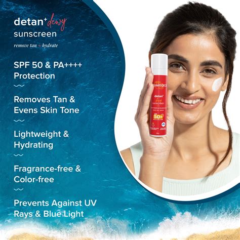 Detan+ Dewy Sunscreen - 50g - Pack of 2 – Aqualogica