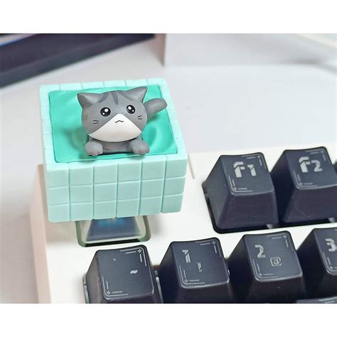 Buy 1PC Anime Cat Keycap Dye Upgrade Keycap OEM Profile Bottom Backlit ...