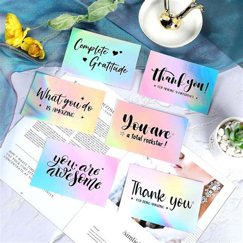 Buy Holographic Thank You Cards Appreciation Postcards You are Awesome ...