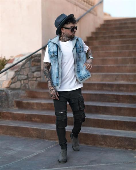 How to style a denim vest? 35+ denim vest outfits for men. - vogueymen.com