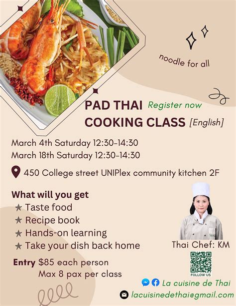 PAD THAI COOKING CLASS, 450 Rue du College, Dieppe, 18 March 2023 ...