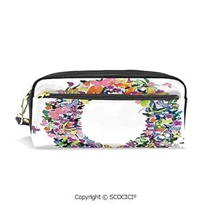 Buy PU Leather Student Pencil Bag Multi Function Pen Pouch Uppercase ...