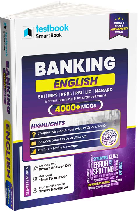 Banking English SmartBook with 4000+ MCQs | Ideal for SBI, IBPS, RRBs ...