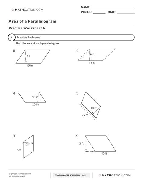 Image result for Parallelogram Area Problems