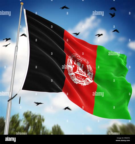 Afghanistan flag waving hi-res stock photography and images - Alamy