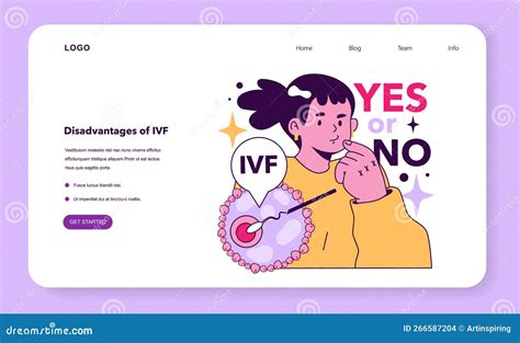 Disadvantages of in Vitro Fertilization Web Banner or Landing Page. Stock Vector - Illustration ...