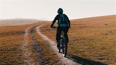 Wallpaper bike, cyclist, road, field hd, picture, image