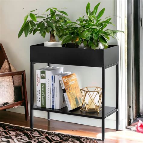 ecofynd Zane Planter Box, 2- Tier Elevated Outdoor - 25 Inch Durable ...