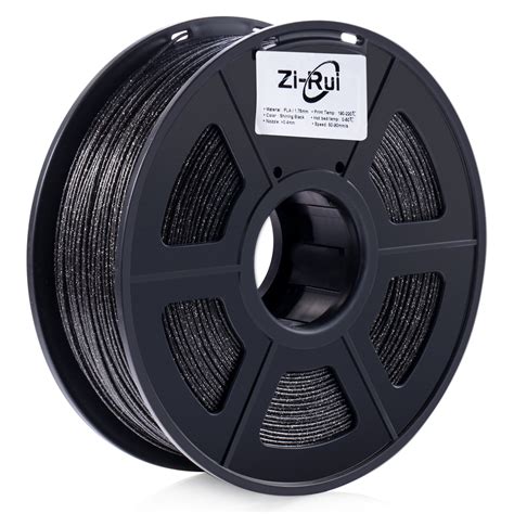 Zi-Rui Marble Color 3D Printer PLA Filament,Sparkly Black,1.75mm ...