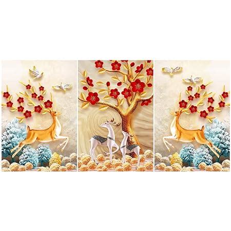 Rangoli Wood Animals Painting, Multicolour, Abstract, 12 x 18 Inch,Wall ...