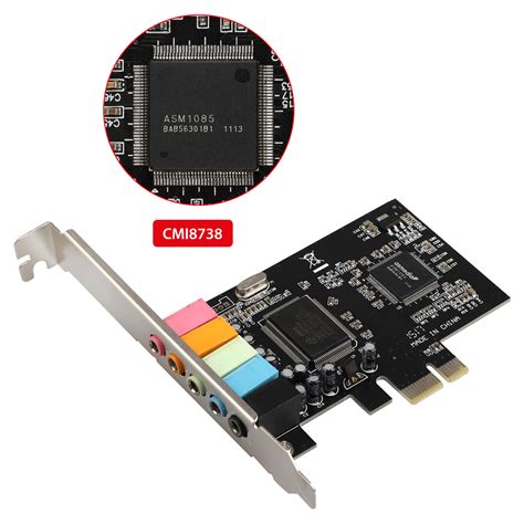 PCI Audio Digital Sound Card 5.1 Channels CMI8738 Chipset for Desktop ...