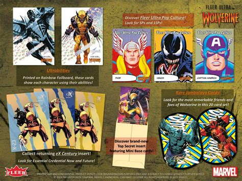 2024 Upper Deck Marvel Fleer Ultra Wolverine Trading Cards Hobby Box ...