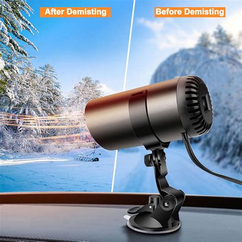 Buy Car Heater, 12V 150W Suction Holder Car Fans 2 in 1 Heating ...