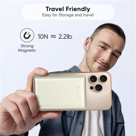 Vaku ® Desert Titanium 10000mAh Magnetic Wireless Power Bank 15W ...