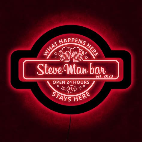 Amazon.com : Personalized Bar Neon Sign, Bar Neon Sign Custom, Bar LED ...