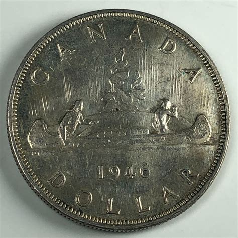 1946 King George VI Canadian Silver Dollar SWL